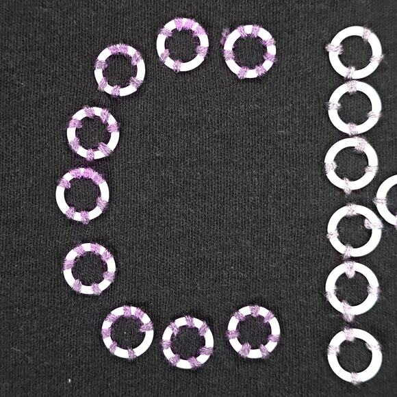 Alice and Olivia Shirt Women Size Large Black Tee Wild Child Casual Short Sleeve - Picture 5 of 12